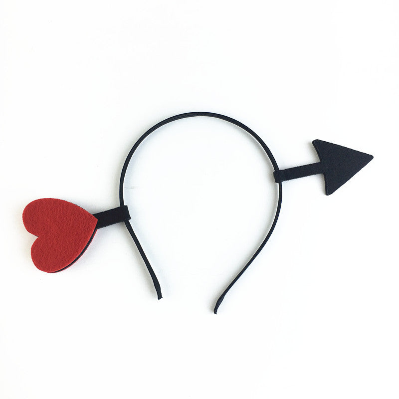 Wholesale Cute Creative Funny Love Valentine's Day Selling Cute Heart-Shaped Hair Clamp Head Hoop